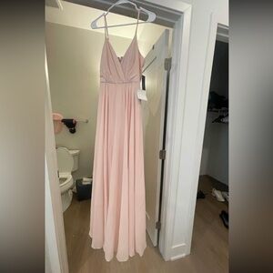 Chic Strapless Pink Dress